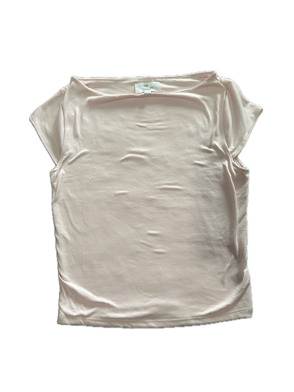 Women’s Cap-Sleeve Tee in Pale Pink
